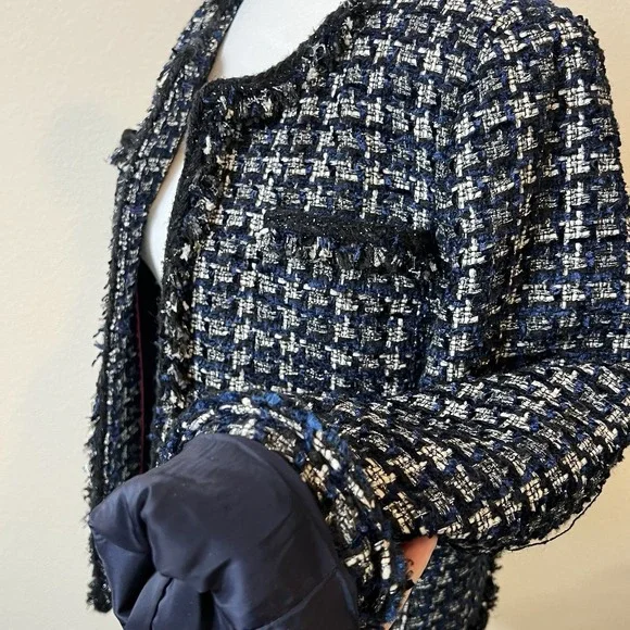 J. Crew Lady jacket in metallic houndstooth Preppy Teacher Office Professional 4